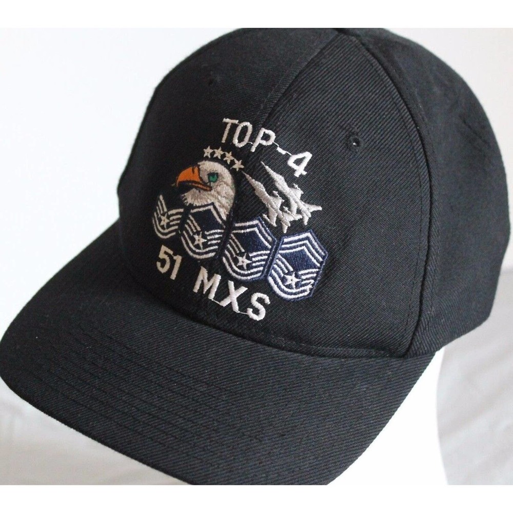 US Airforce 51MXS Baseball Hat Cap Top 4 Eagle Fighter Jets Stars Stripes